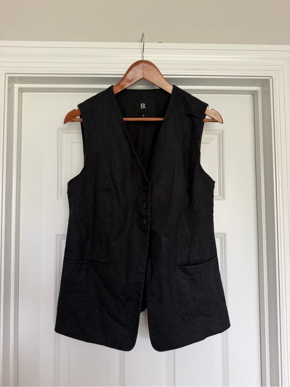 banana republic linen vest